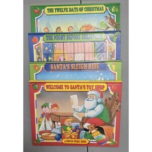 Vintage Pop Up Books Set Of 4 1997 Christmas By Grandreams Great Condition!
